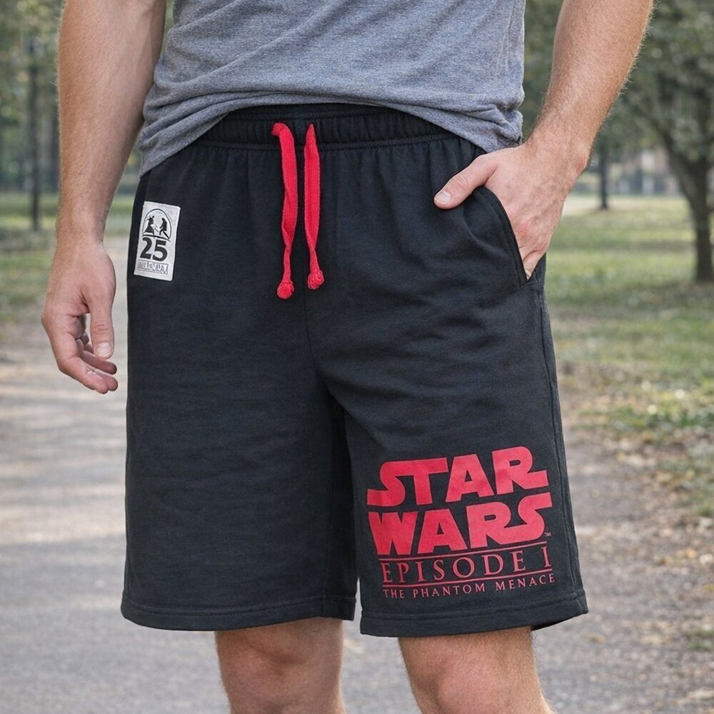 Star Wars size Small Phantom Menace Black French Terry shorts